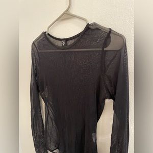 Black Mesh Bodysuit